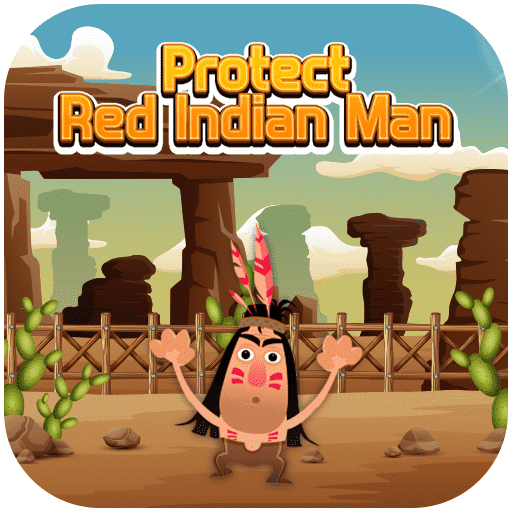 Play Protect Red Indian Man Game on jigligames